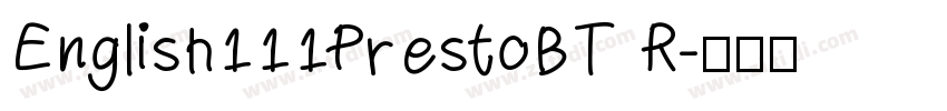 English111PrestoBT R字体转换